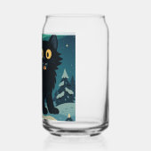 Christmas Icelandic Yule Cat with Northern Lights ガラス缶 (右)