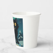 Christmas Icelandic Yule Cat with Northern Lights 紙コップ (左)