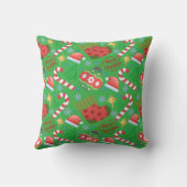 Christmas Icons Design with Trees クッション (裏面)