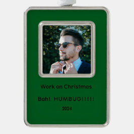 Christmas Iinttic Framedオーナメント シルバープレートフレームオーナメント