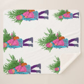 Christmas Illustrated Holiday Sherpa Blanket シェルパブランケット (正面(横))