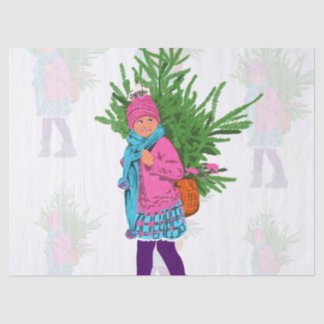 Christmas Illustrated Holiday Tissue Paper 薄葉紙