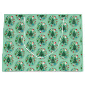 Christmas Illustrations Holiday ラージペーパーバッグ (正面)