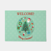 Christmas Illustrations Holiday Party ドアマット (正面)