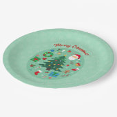 Christmas Illustrations Holiday Party ペーパープレート (アングル)