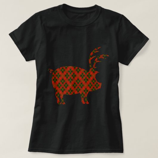 Christmas in Arkansas Tshirt with Razorback Reinde Tシャツ (デザイン正面)