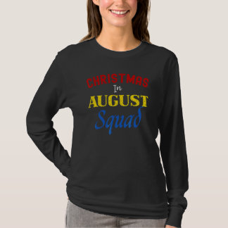 Christmas In August Squad Summer Group Santa Xmas Tシャツ