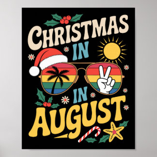 Christmas In August Summer Lover Men Women Kids Ch ポスター