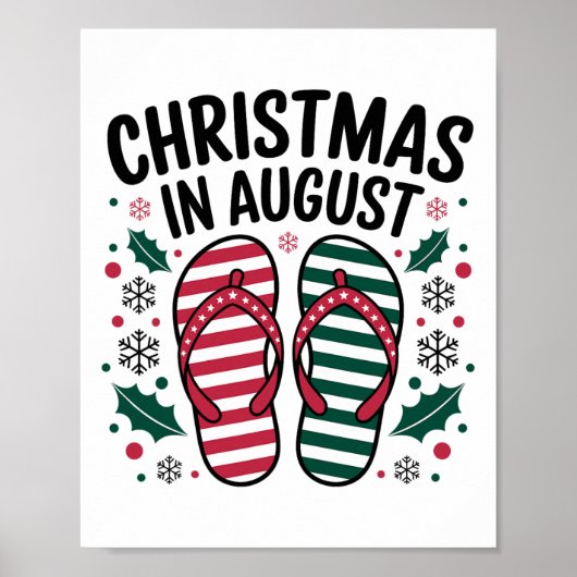 Christmas In August Summer Lover Men Women Kids Ch ポスター (正面)