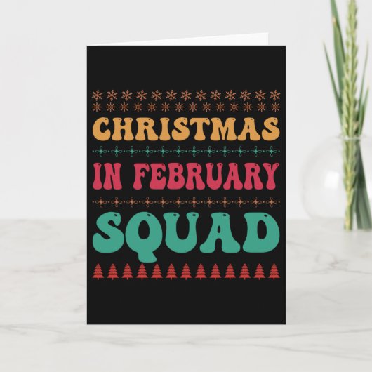 Christmas In February Squad Family Group Matching カード (正面)