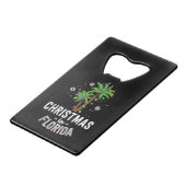 Christmas In Florida Deck The Palm Trees Family Va クレジットカード栓抜き (正面アングル)