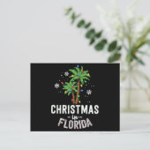 Christmas In Florida Deck The Palm Trees Family Va ポストカード (スタンド正面)