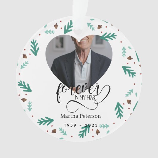 Christmas in Heaven Memorial Ornament – Personaliz オーナメント (正面)