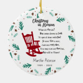 Christmas in Heaven Memorial Ornament – Personaliz セラミックオーナメント (裏面)