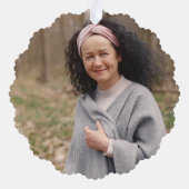 Christmas In Heaven Poem Memorial Photo Greenery オーナメントカード (裏面)