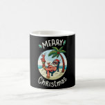 Christmas in July コーヒーマグカップ<br><div class="desc">Funny Christmas design featuring an illustration of Santa Claus relaxing at the beach under a palm tree on a little island. A perfect match for Christmas in July as well as for real Christmas in December.</div>