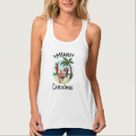 Christmas in July タンクトップ<br><div class="desc">Funny Christmas design featuring an illustration of Santa Claus relaxing at the beach under a palm tree on a little island. A perfect match for Christmas in July as well as for real Christmas in December.</div>