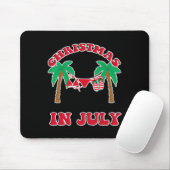 Christmas In July Bikini Flip Flops Palm Tree マウスパッド (マウス)