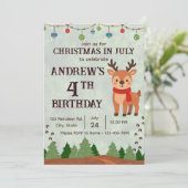 Christmas in July Birthday Party Invitation 招待状 (スタンド正面)