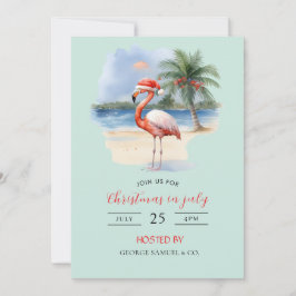 Christmas in July Custom Company Name Logo & Text 招待状