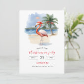 Christmas in July Custom Company Name Logo & Text 招待状 (スタンド正面)