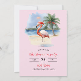 Christmas in July Custom Company Name Logo & Text 招待状