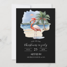 Christmas in July Custom Company Name Logo & Text 招待状