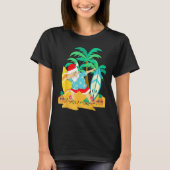 Christmas in July Dabbing Santa  Tropical Christma Tシャツ (正面)