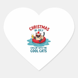 Christmas In July Daddy Mommy Chillin With The Sia ハートシール