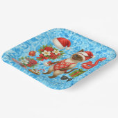 Christmas in July for Cat Lovers Pool Party ペーパープレート (傾斜あり)