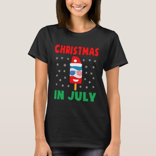 Christmas In July Ice Pop Santa Hat Party Kids Tod Tシャツ (正面)