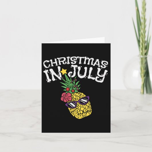 Christmas In July Pineapple Funny Summer Tropical  カード (正面)