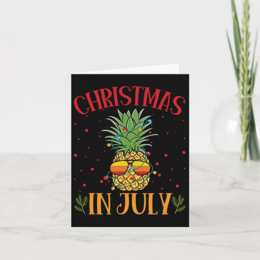 Christmas In July Pineapple Summer Holiday  カード (正面)