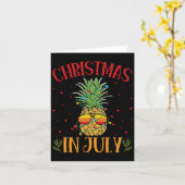 Christmas In July Pineapple Summer Holiday  カード (黄色い花)