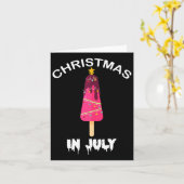 Christmas In July Popsicle Christmas Tree Summer  カード (黄色い花)