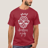Christmas in july red tshirt tシャツ (正面)
