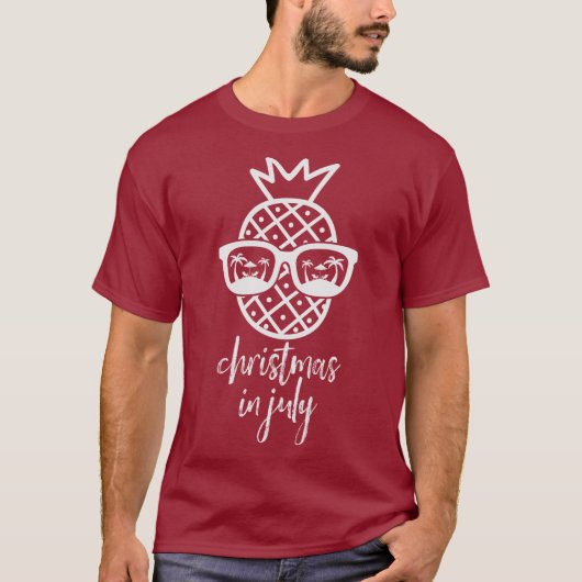 Christmas in july red tshirt tシャツ (正面)