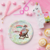 Christmas in July Santa  ペーパープレート (パーティー)