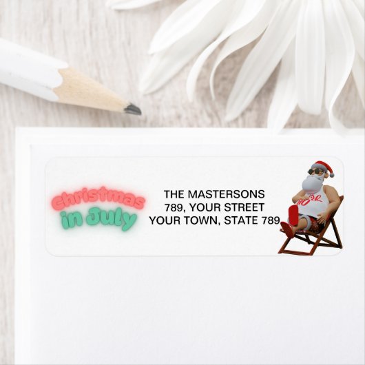 Christmas in July Santa ラベル (インサイチュ)