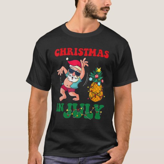 Christmas in July Santa Claus Dancing Xmas Summer  Tシャツ (正面)