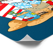 Christmas In July Santa Claus On The Beach with ポスター (角)