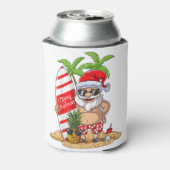Christmas in July Santa Hawaiian Summer Surf Surfi 缶クーラー (缶裏面)
