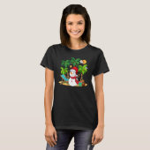Christmas In July Snowman On Palm Tree Tropical Be Tシャツ (正面フル)
