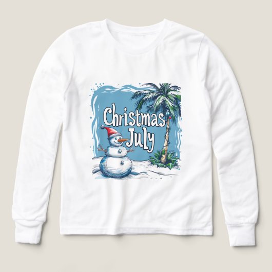 Christmas in July Snowman & Palm Tree Design (デザイン正面)