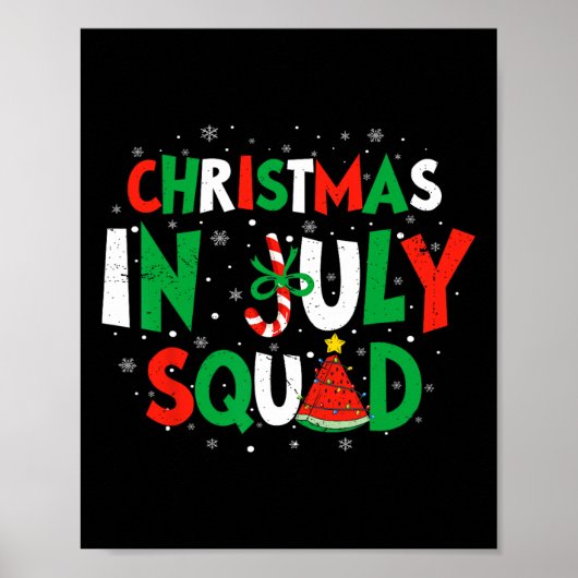 Christmas In July Squad Funny Summer Vacation Men  ポスター (正面)