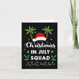 Christmas In July Squad Funny Summer Xmas Santa Ha カード