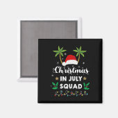 Christmas In July Squad Funny Summer Xmas Santa Ha マグネット (正面/裏面)