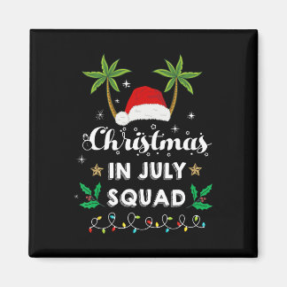 Christmas In July Squad Funny Summer Xmas Santa Ha マグネット