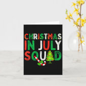 Christmas In July Squad Funny Xmas Men Women Kids  カード (黄色い花)
