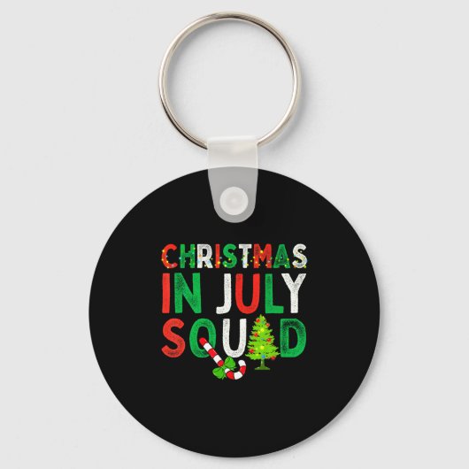 Christmas In July Squad Funny Xmas Men Women Kids  キーホルダー (正面)